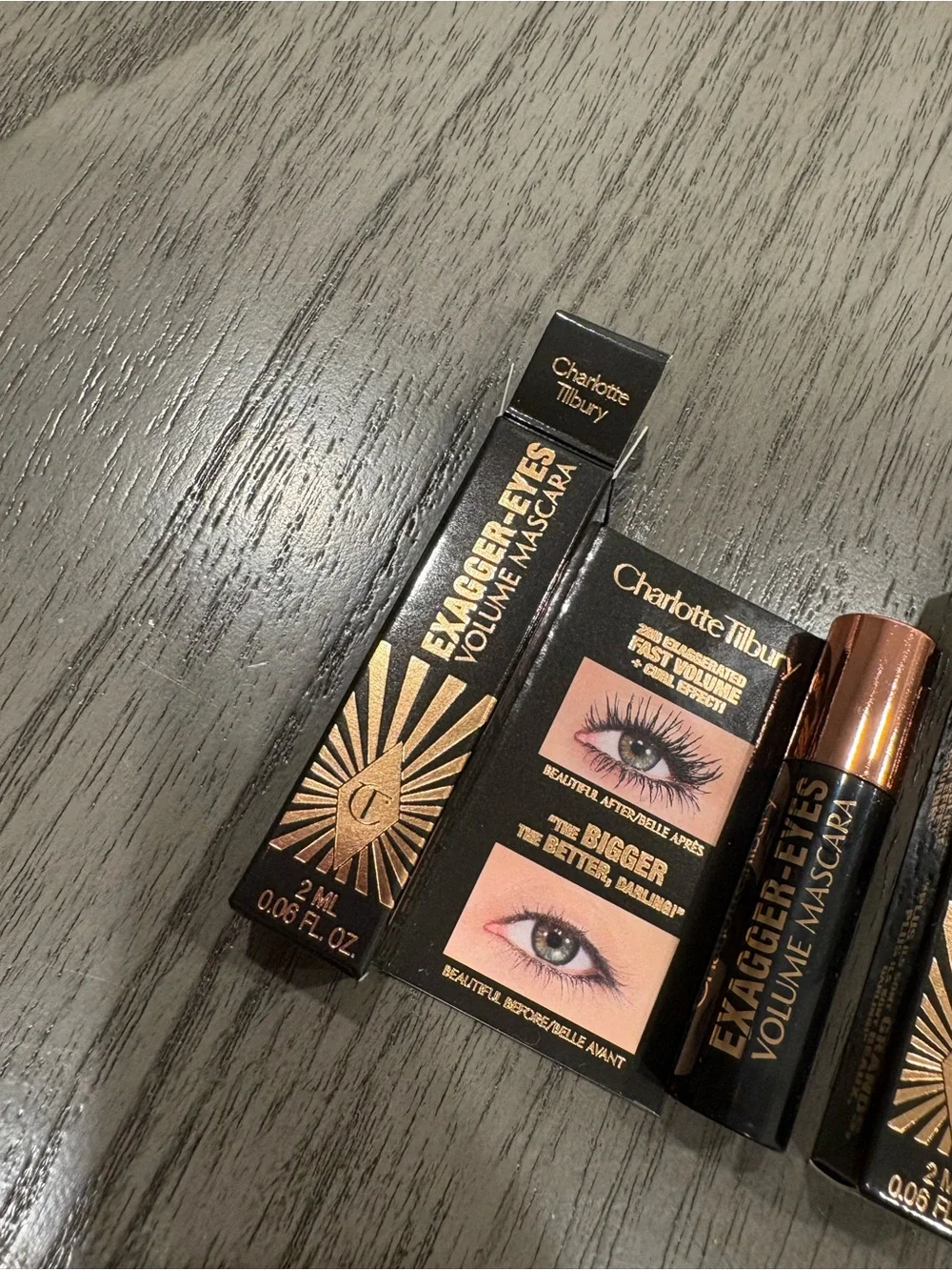 * New bundle of 2- Charlotte Tilbury Exagger-Eyes Volume Mascara deluxe samples
